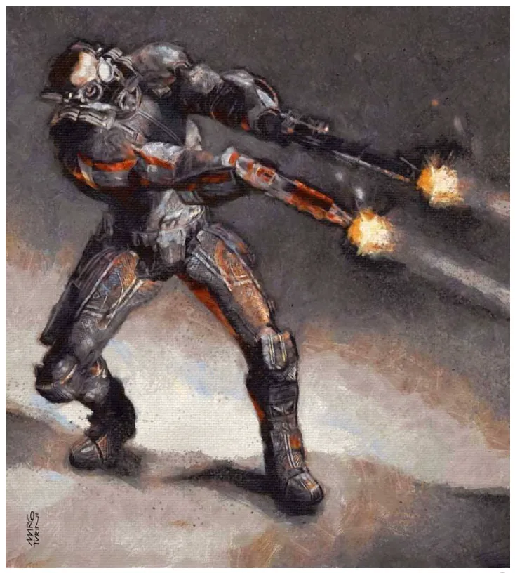 Plakát Cyberman střílící