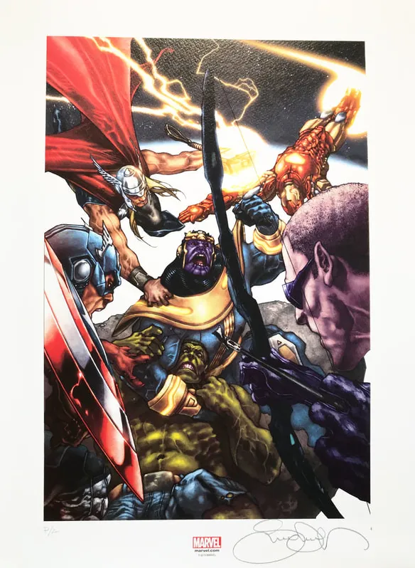 Thanos Vs Avengers - Litho